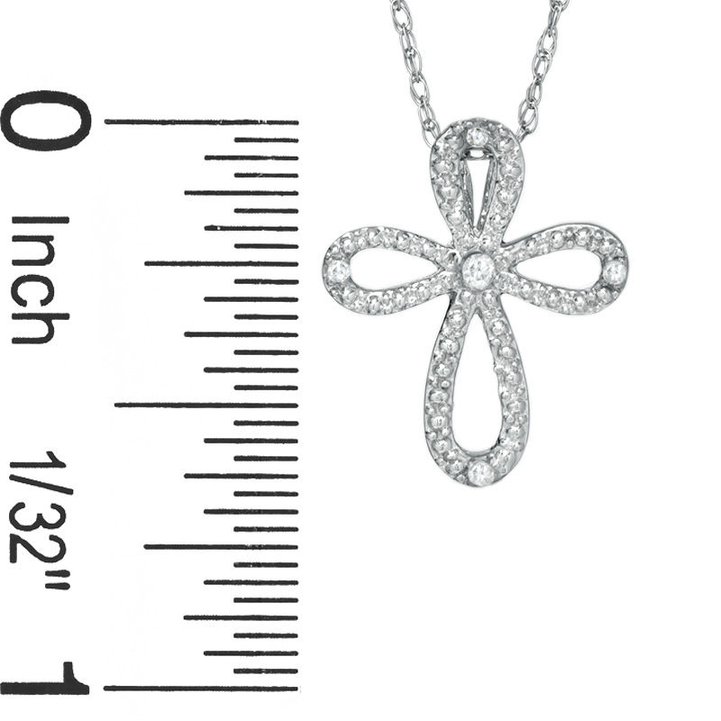 Petite Open Loop Cross Necklace With Birthstone Setting Sterling Silve –  AJ's Collection