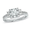 Thumbnail Image 0 of 1 CT. T.W. Princess-Cut Diamond Art Deco Engagement Ring in 14K White Gold