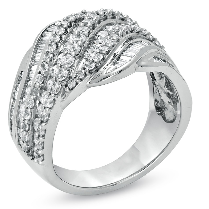 2 CT. T.W. Diamond Fashion Ring in 14K White Gold