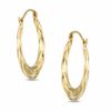 Thumbnail Image 0 of 14K Gold Large Polished Swirl Hoop Earrings