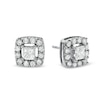 Thumbnail Image 1 of 1 CT. T.W. Princess-Cut Diamond Open Frame Stud Earrings in 10K White Gold