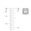 Thumbnail Image 2 of 1 CT. T.W. Princess-Cut Diamond Open Frame Stud Earrings in 10K White Gold