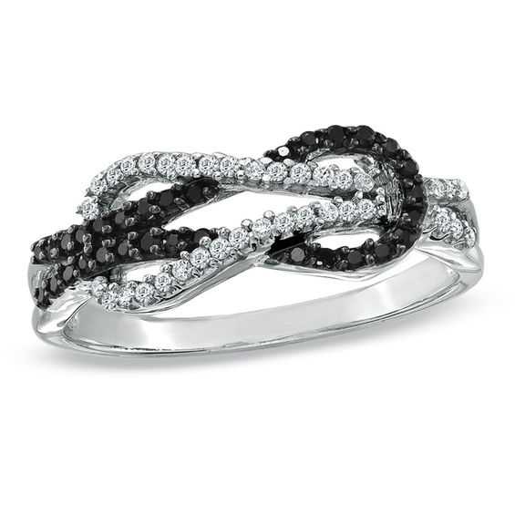 black diamond infinity ring