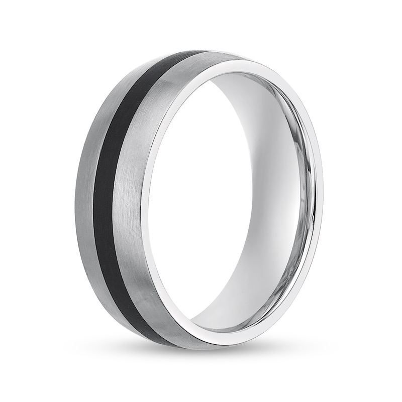 Zales Enso Rings Elements Collection - 6.6mm Platinum Silicone Band