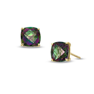 mystic topaz stud earrings