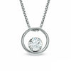 Thumbnail Image 1 of 1/4 CT. Certified Canadian Diamond Solitaire Pendant in 14K White Gold (I/I2) - 17&quot;