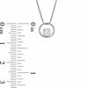 Thumbnail Image 2 of 1/4 CT. Certified Canadian Diamond Solitaire Pendant in 14K White Gold (I/I2) - 17&quot;