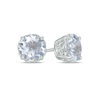 Thumbnail Image 0 of 7.0mm Aquamarine Stud Earrings in 14K White Gold