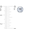 Thumbnail Image 1 of 7.0mm Aquamarine Stud Earrings in 14K White Gold