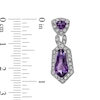 Thumbnail Image 2 of Amethyst and Lab-Created White Sapphire Pendant and Earring Set in Sterling Silver