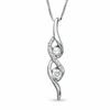 Thumbnail Image 1 of Sirena™ 1/4 CT. T.W. Diamond Solitaire Double Swirl Pendant in 14K White Gold