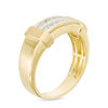 Thumbnail Image 1 of Men's 1/5 CT. T.W. Diamond Double Row Wedding Band in 10K Gold