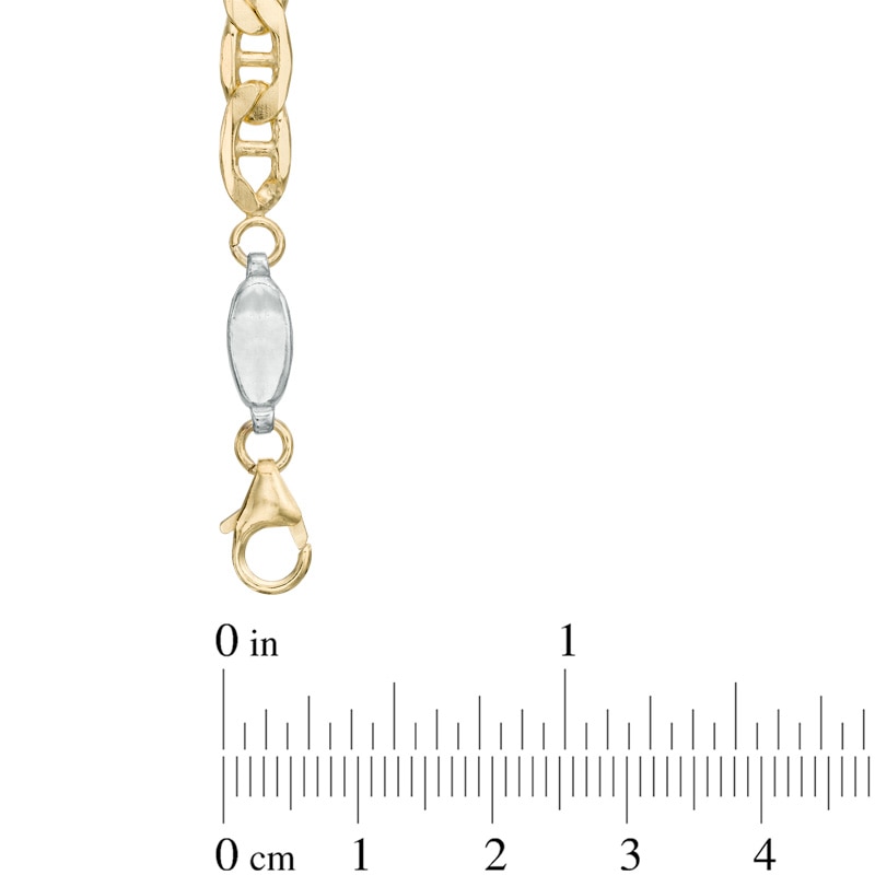 Main Image 2 of Men's 5.6mm Mariner Chain Bracelet and Necklace Set in Sterling Silver with 14K Gold Plating - 8.5&quot;