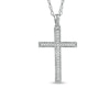 Thumbnail Image 1 of 1/10 CT. T.W. Diamond Cross Pendant in Sterling Silver