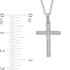 Thumbnail Image 2 of 1/10 CT. T.W. Diamond Cross Pendant in Sterling Silver