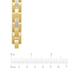 Thumbnail Image 2 of Men's 3/8 CT. T.W. Diamond Bracelet in Gold IP Stainless Steel - 8.5"