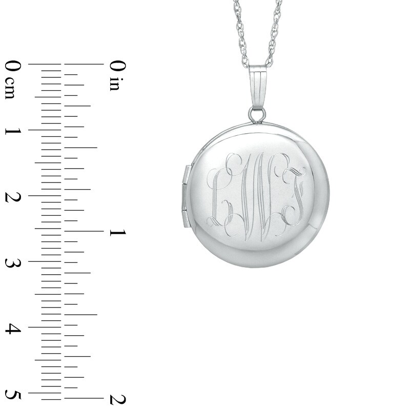 Monogram Locket in Sterling Silver (3 Initials)