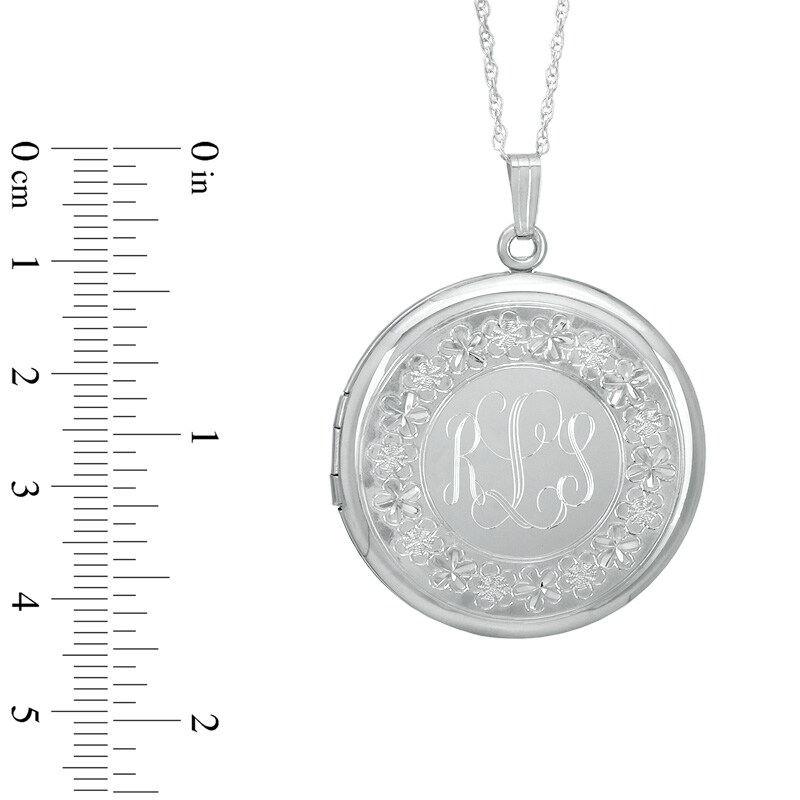 Monogram Locket in Sterling Silver (3 Initials)