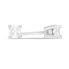 Thumbnail Image 1 of 1/4 CT. T.W. Certified Canadian Princess-Cut Diamond Solitaire Stud Earrings in 14K White Gold (I/I2)