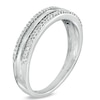 Thumbnail Image 2 of Men's 1/5 CT. T.W. Diamond Edge Wedding Band in 10K White Gold