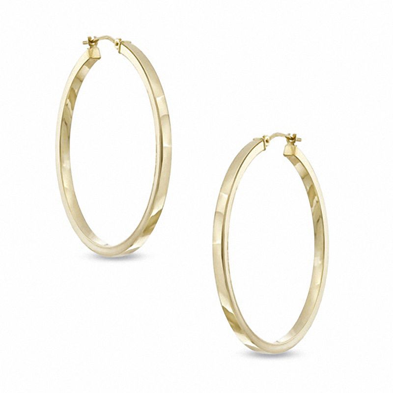 Solid Wide Chunky Square Hoop Earring | Adina Eden Jewels