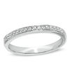 Thumbnail Image 1 of Ladies' 1/10 CT. T.W. Diamond Wedding Band in 10K White Gold