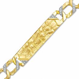 Men's 1/4 CT. T.W. Diamond Bracelet in 18K Gold Vermeil - 8.5&quot;