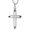 Thumbnail Image 1 of Men's Cross Pendant in Stainless Steel - 22&quot;