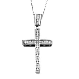 Zales silver cross on sale necklace