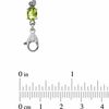 Thumbnail Image 2 of Oval Peridot and Diamond Accent Bracelet in Sterling Silver - 7.25"
