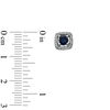 Thumbnail Image 1 of Sapphire and Diamond Accent Square Frame Stud Earrings in 14K White Gold