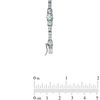 Thumbnail Image 3 of Aquamarine and White Topaz Line Bracelet in Sterling Silver - 7.25&quot;