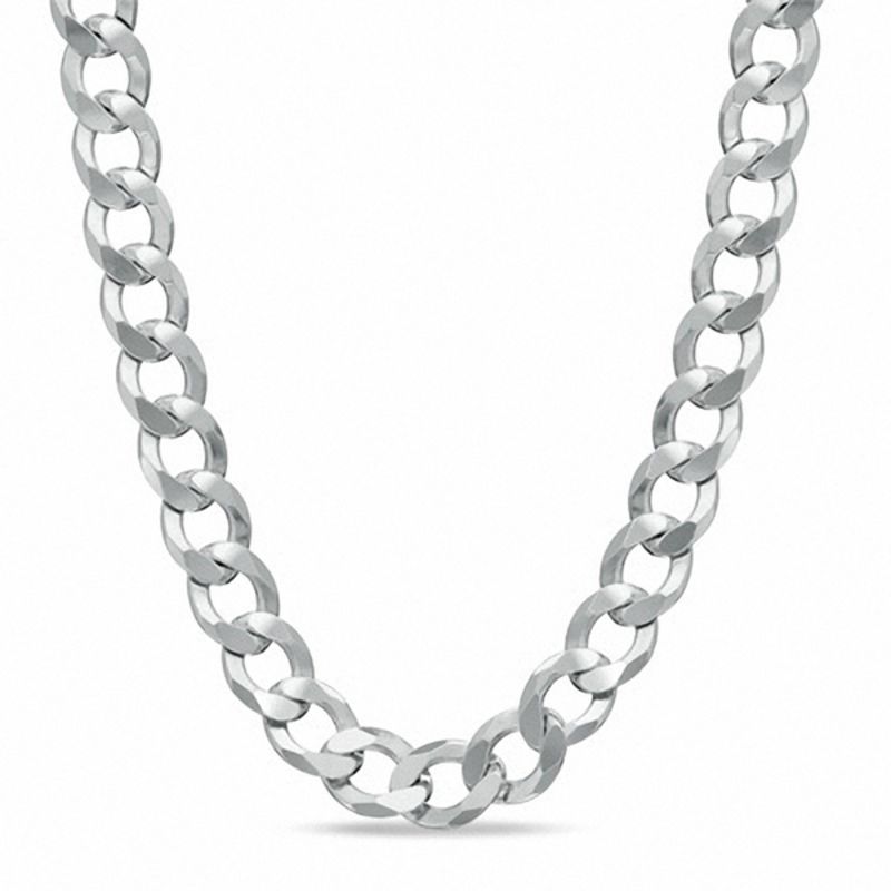 Zales Vera Wang Men 6.2mm Solid Cuban Link Chain Bracelet in Sterling Silver - 8.5