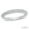Thumbnail Image 0 of Vera Wang Love Collection 1/2 CT. T.W. Diamond Three Row Anniversary Band in 14K White Gold