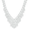 Thumbnail Image 0 of Lattice Edge Bib Necklace in Sterling Silver - 17"