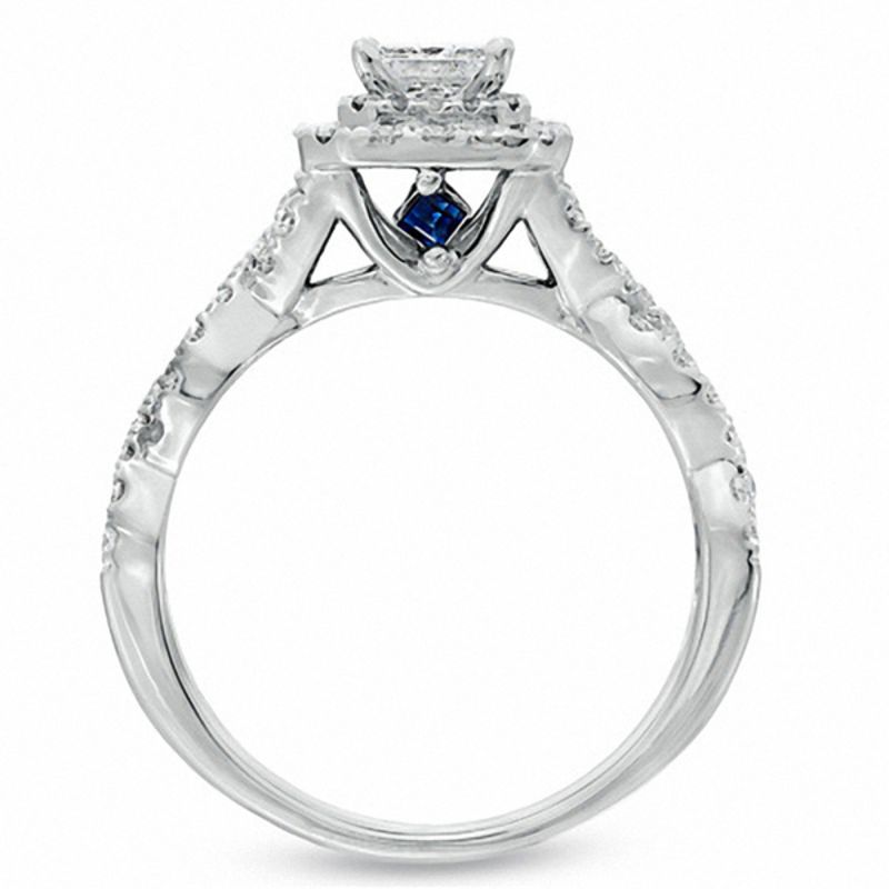 Zales Previously Owned - Vera Wang Love Collection 3/4 CT. T.w. Pear-Shaped  Diamond Frame Engagement Ring in 14K White Gold | CoolSprings Galleria