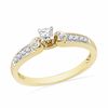 Thumbnail Image 1 of 1/5 CT. T.W. Diamond Heart Accent Promise Ring in 10K Gold