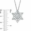 Thumbnail Image 1 of Lab-Created White Sapphire Snowflake Pendant in Sterling Silver