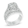 Thumbnail Image 2 of 2-1/2 CT. T.W. Diamond Cluster Bridal Set in 14K White Gold