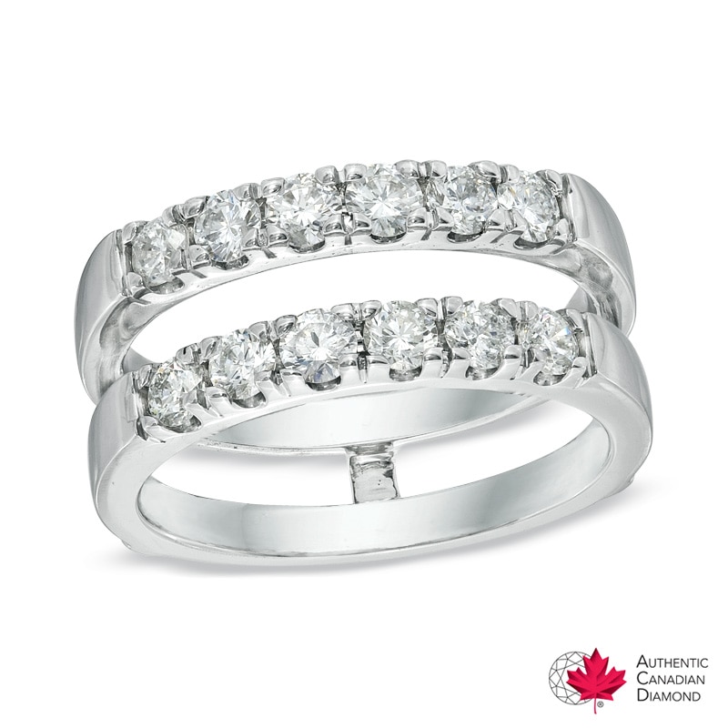 1 CT. T.W. Certified Canadian Diamond Solitaire Enhancer in 14K White Gold (I/I1)