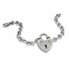 Thumbnail Image 1 of Stainless Steel Heart Lock Bracelet with Yellow IP Screws - 7.5&quot;