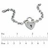 Thumbnail Image 2 of Stainless Steel Heart Lock Bracelet with Yellow IP Screws - 7.5&quot;