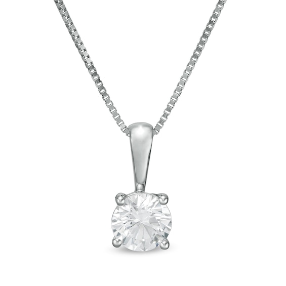 14K Gold Diamond Solitaire Necklace