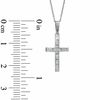 Thumbnail Image 2 of Diamond Accent Cross Pendant in 10K White Gold