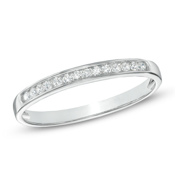 1 10 Ct T W Diamond Anniversary Band In 10k White Gold Zales Outlet