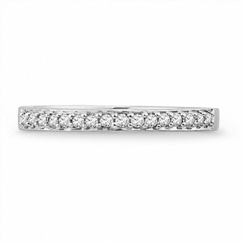 Main Image 2 of 1/10 CT. T.W. Diamond Wedding Band in 10K White Gold