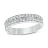 Thumbnail Image 1 of 1/4 CT. T.W. Diamond Double Row Wedding Band in 10K White Gold