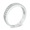 Thumbnail Image 2 of 1/4 CT. T.W. Diamond Double Row Wedding Band in 10K White Gold