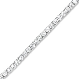 White Lab-Created Sapphire Tennis Bracelet in Sterling Silver - 7.25&quot;