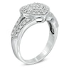 Thumbnail Image 2 of 1/4 CT. T.W. Princess-Cut Diamond Heart Ring in Sterling Silver